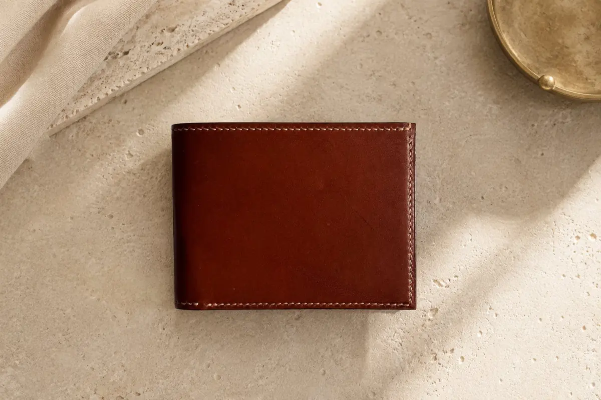 Portefeuille Rhône en cuir cuir — Atelier Florens Genève